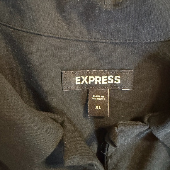Express Black Casual Button Down Shirt - Picture 2 of 2